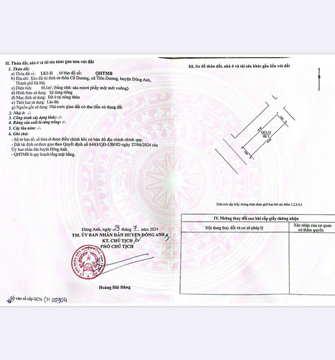 ✅ Bán đất tái định cư Đông Nam Cổ Dương - Lô khe thoáng 3 mặt tiền - Mặt đường đôi - Ảnh 2